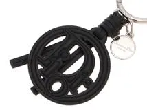 DIOR ディオール 小物 オブリークキーホルダー ブラック スムース