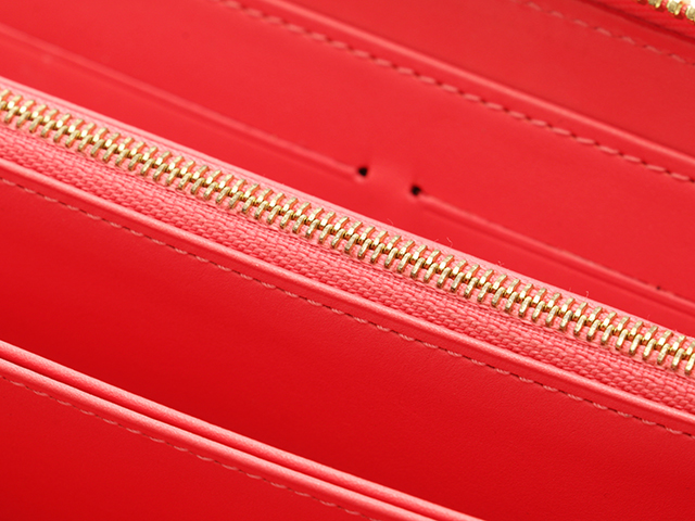 LOUIS VUITTON Zippy Wallet Vernis Rose Riche M93202 Long Wallet  