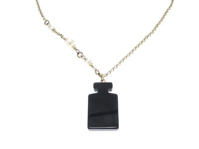 た*や様 CHANEL 香水ボトル ネックレス CHANEL シャネル 香水ボトル ネックレス ブラック ゴールド GP