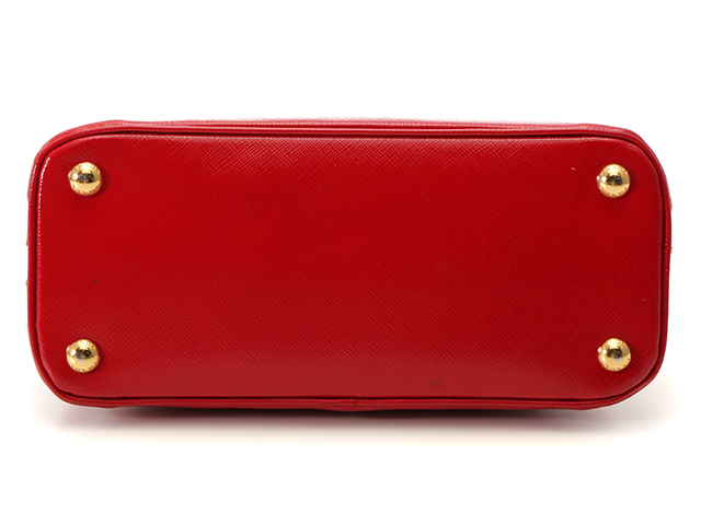 PRADA プラダ サフィアーノ 2wayハンドバッグ レッド パテント