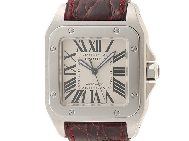 Cartier カルティエ サントス100LM オートマチック W20073X8 新品革