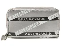 BALENCIAGA バレンシアガ 財布 コインケース 小銭入れ シルバー レザー