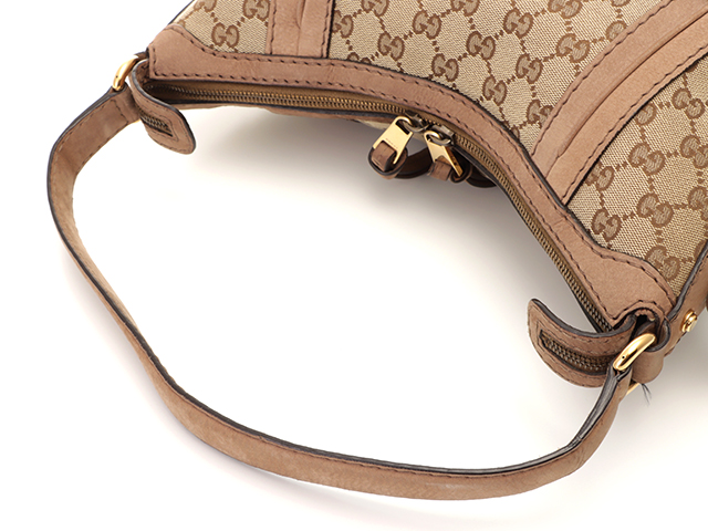 【GUCCI　グッチ　37cm】 GUCCI グッチ 2wayショルダーバッグ GGキャンバス レザー ブラウン