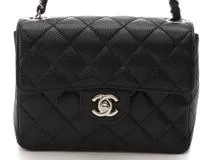 CHANEL シャネル バッグ マトラッセ チェーンショルダー ブラック/SV（シルバー金具） キャビアスキン クロスボディ【472】HF  の購入なら「質」の大黒屋（公式）