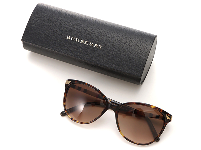 人気沸騰ブラドン バーバリー BURBERRY サングラス プラスチック ダークブラウン 小物