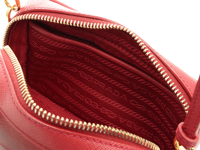 PRADA プラダ バッグ ミニショルダーバッグ サフィアーノ レッド