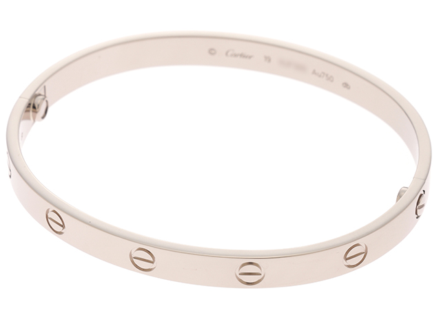 2個カルティエK18 WGラブブレスコード無し箱と説明書は1部