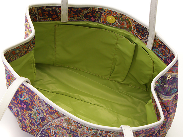 ETRO 花柄キャンバストートバッグ ETRO エトロ ペイズリー柄トートバッグ 1B461 キャンバス レザ