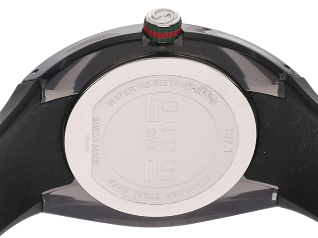 GUCCI グッチ シンク 137.1 YA137107A SS/プラスチック/ラバーベルト