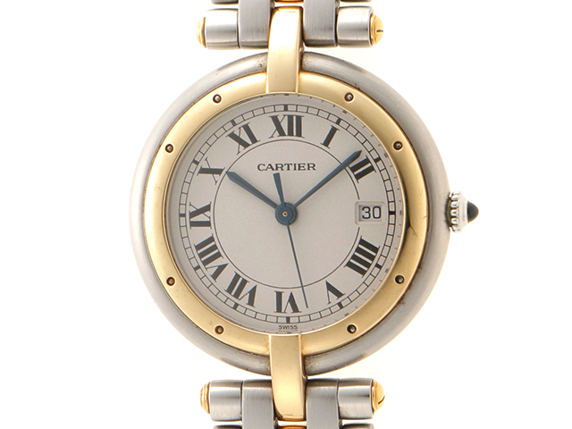 Cartier カルティエ 時計 パンテール ラウンドMM 1ロウ クォーツ レディース ステンレス/イエローゴールド SS/YG  （2143400174341）【434】T の購入なら「質」の大黒屋（公式）