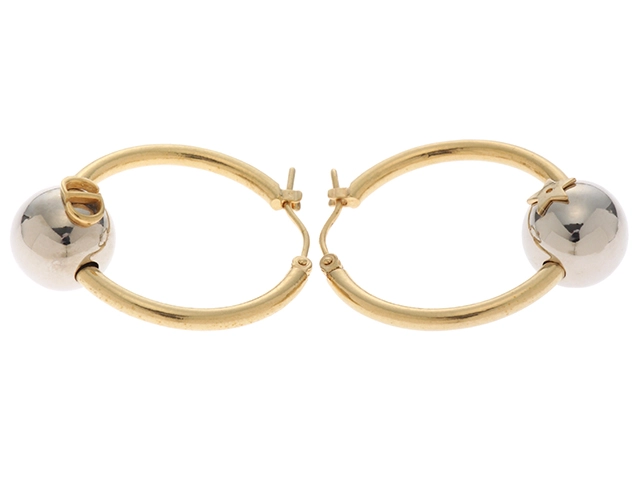 ディオール　Dior　ゴールドカラー　輪　フープ　2連　イヤリング
