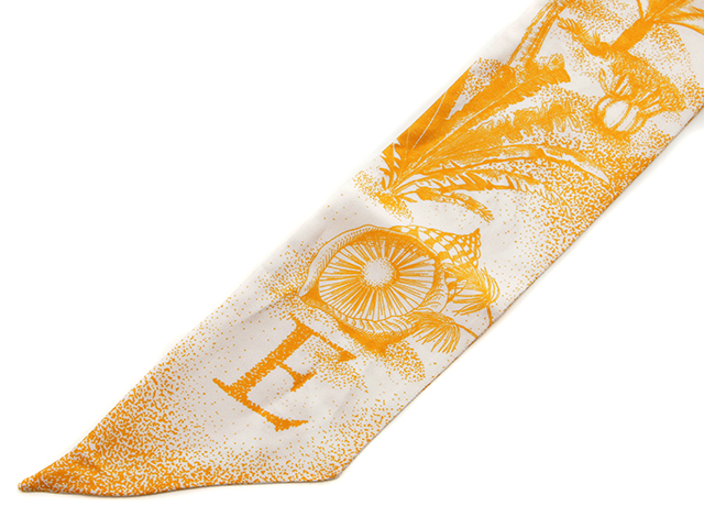 ディオール スカーフ ミッツァ イエロー ホワイト シルク 参考