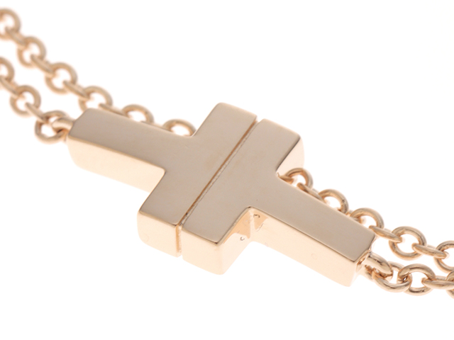 TIFFANY＆CO ティファニー T TWO ダブルチェーンBL ブレスレット