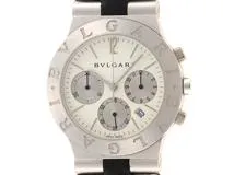ブルガリ ディアゴノスポーツクロノ 750×革   メンズ 腕時計