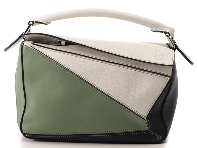 LOEWE ロエベ パズルバッグ スモール グリーン ホワイト ブラック 