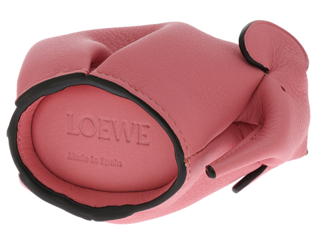 LOEWE エレファント チャーム ピンク レザー【431】2143400186979 の