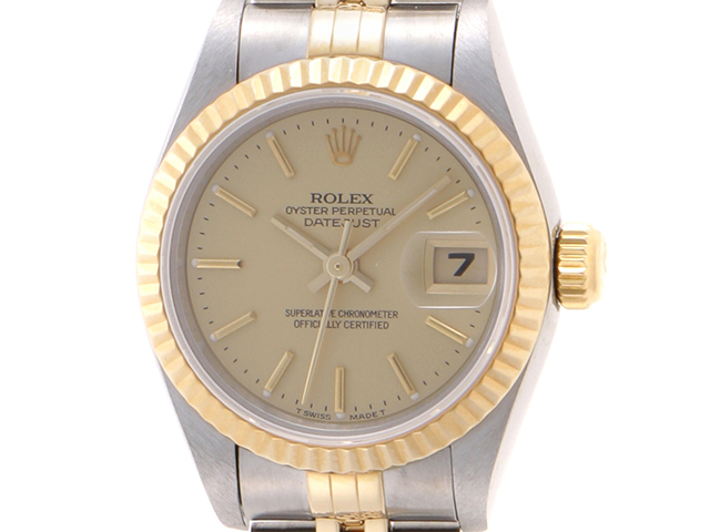 特别免费送货 【 ROLEX 】 デイトジャスト 文字盤 直径24mm ゴールド