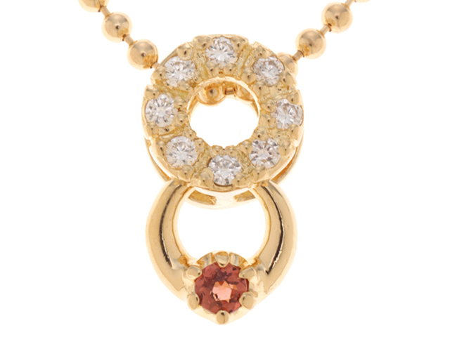 口コミ・レビューで人気商品を探そう IMPRESSE 色石 ダイヤモンド（0.05ct） ゴールドK18 ネックレス ネイルチップ・付け爪