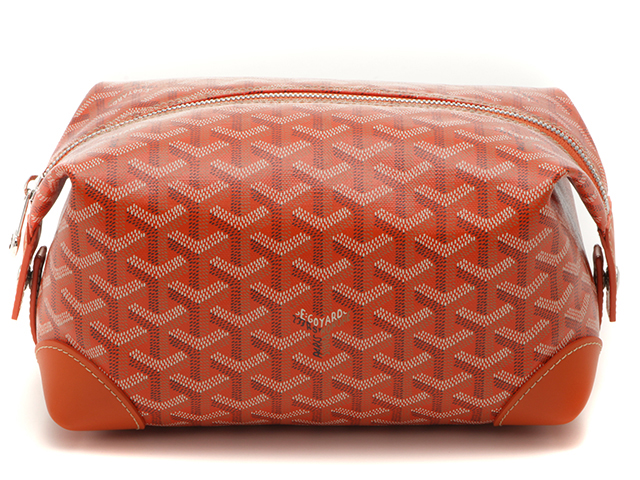 GOYARD ゴヤール　ボーイング25 オレンジ PVC/レザー【431】2143400193861