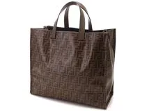FENDI フェンディ ズッカフェンディマニアトートバッグ ブラウン