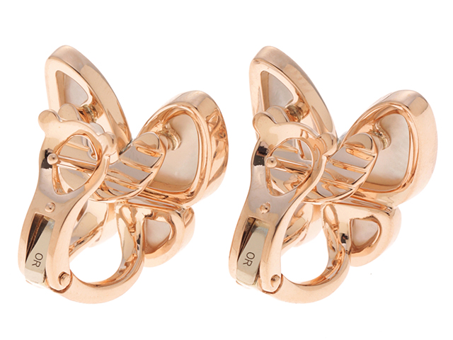 JAL限定アンテプリマ未開封パールフラワーモチーフピアスヴァンクリーフ＆アーペル Van Cleef & Arpels】花びらにルビー フリヴォル ピアス (Van