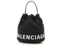 【国内即発】BALENCIAGA/ロゴ小/ドローストリングバゲットバッグ BALENCIAGA バレンシアガ バスケットバッグ DRAWSTRING XS