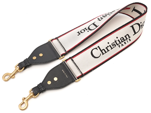 ディオール DIOR JET'AIME コレクション ディオールアムール ショルダーストラップ ベージュ/ブラック キャンバス / カーフスキン ゴールド金具 【472】 AH