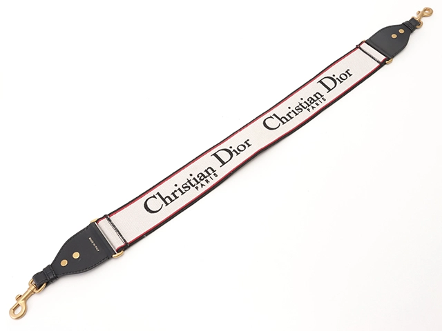 ディオール DIOR JET'AIME コレクション ディオールアムール ショルダーストラップ ベージュ/ブラック キャンバス / カーフスキン ゴールド金具 【472】 AH