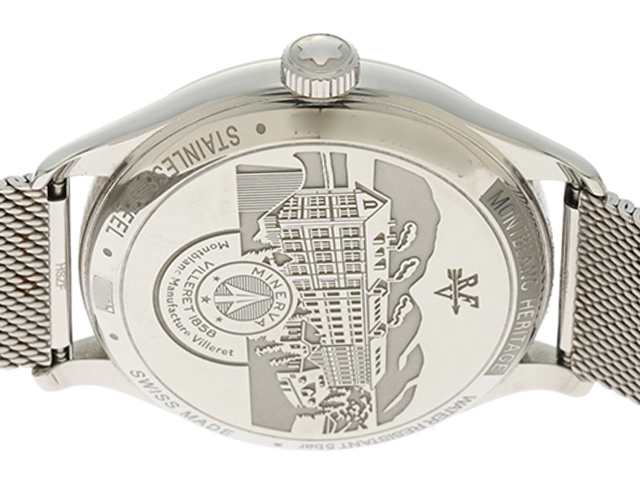 MONTBLAMC モンブラン ヘリテイジ　オートマチック MB119945 シルバー文字盤　SS　メンズ時計【460】2143400202372