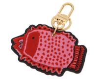 LOUIS VUITTON ルイヴィトン 小物 LVｘYK キーホルダー・フェイスフィッシュ M01133 ピンク/レッド ゴールドメッキ/レザー（2023年頃製造）　【472】YY