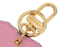 LOUIS VUITTON ルイヴィトン 小物 LVｘYK キーホルダー・フェイスフィッシュ M01133 ピンク/レッド ゴールドメッキ/レザー（2023年頃製造）　【472】YY