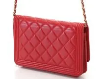 CHANEL シャネル ボーイシャネル チェーンウォレット レッド 赤 ＧＰ