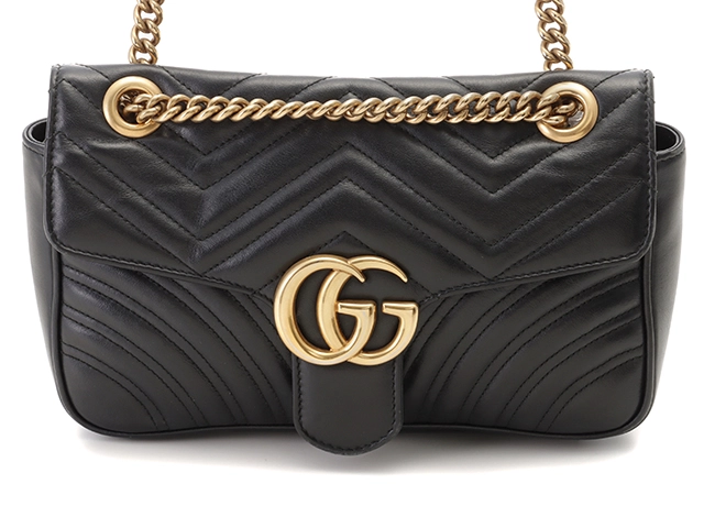GUCCI GGマーモントキルティングスモールショルダーバッグ