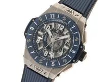 HUBLOT ウブロ 腕時計 ビッグバン ウニコ GMT 471.NL.7112.RX チタニウム／ブルーセラミック ブルー/マットグレースケルトン文字盤 自動巻 2021年正規品【472】SJ