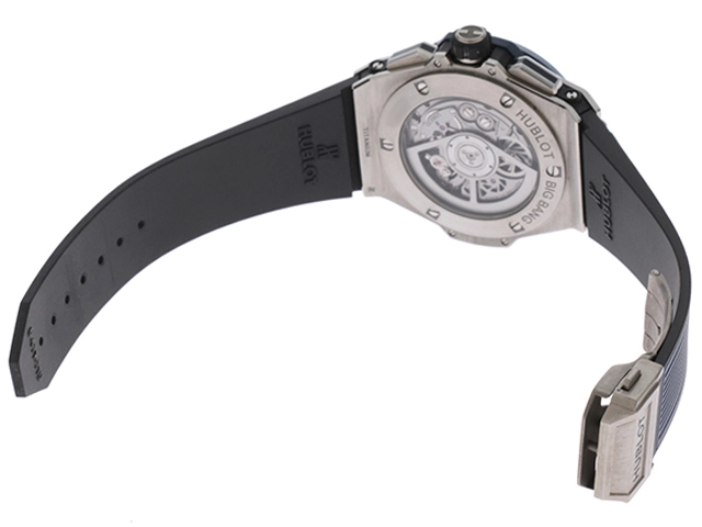 2021年正規品 HUBLOT ウブロ 腕時計 ビッグバン ウニコ GMT 471.NL.7112.RX チタニウム／ブルーセラミック ブルー/マットグレースケルトン文字盤 自動巻【472】SJ