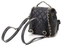 CHANEL シャネル マトラッセバックパック ブラック/GP キャビア