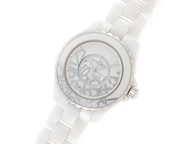 CHANEL シャネル J12 グラフィティ 2017年限定 H5240 ホワイトセラミック メンズ 自動巻き (2143400208855)【200】