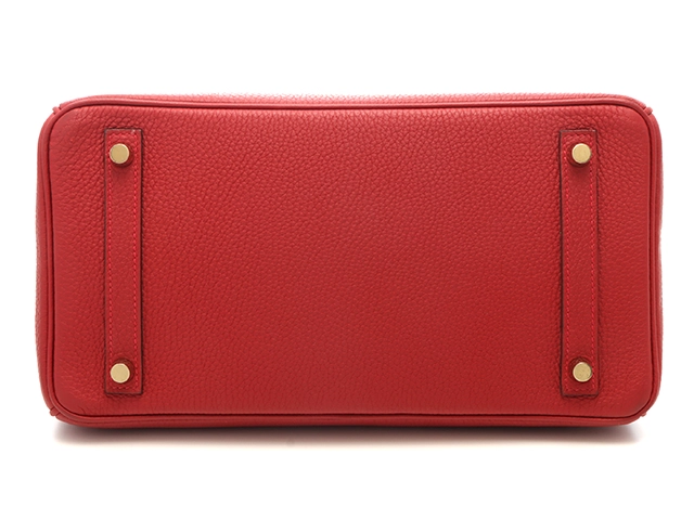 HERMES　エルメス　バーキン30　ルージュ/GP　トゴ　A刻印　ハンドバッグ【431】2143400209524