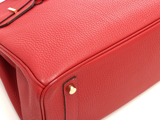 HERMES　エルメス　バーキン30　ルージュ/GP　トゴ　A刻印　ハンドバッグ【431】2143400209524