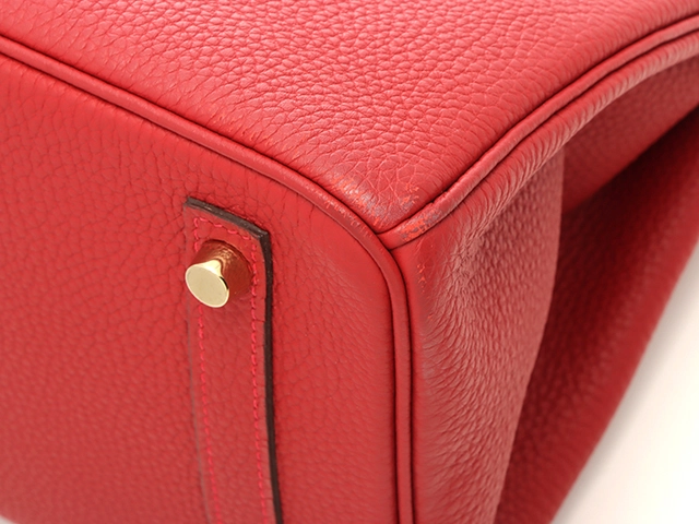HERMES　エルメス　バーキン30　ルージュ/GP　トゴ　A刻印　ハンドバッグ【431】2143400209524