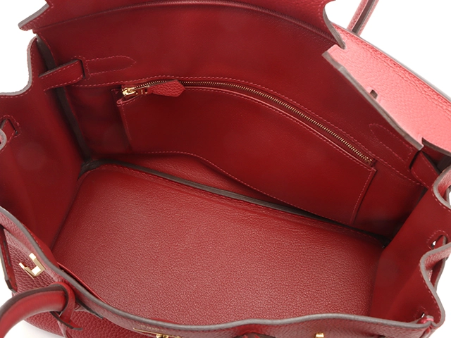 HERMES　エルメス　バーキン30　ルージュ/GP　トゴ　A刻印　ハンドバッグ【431】2143400209524