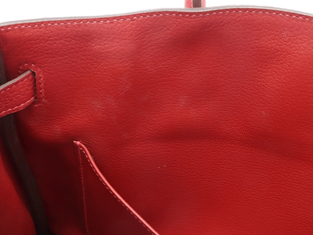 HERMES　エルメス　バーキン30　ルージュ/GP　トゴ　A刻印　ハンドバッグ【431】2143400209524