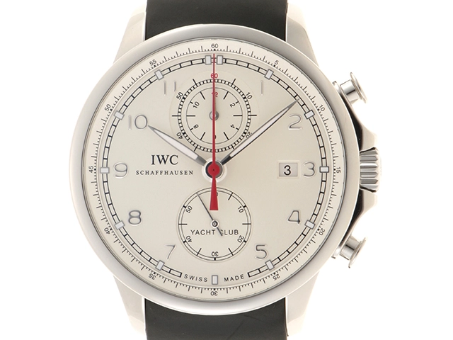 IWC インターナショナルウォッチカンパニー 腕時計 ポルトギーゼ ヨットクラブ IW390211 シルバー文字盤 SS/ラバー 自動巻き メンズ （2143400210032）M【200】 の購入なら「質」の大黒屋（公式）