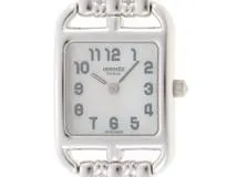 HERMES エルメス 時計 ケープコッド CC1.190 ホワイトシェル文字盤 WG クォーツ レディース（2143400210988）M【200】