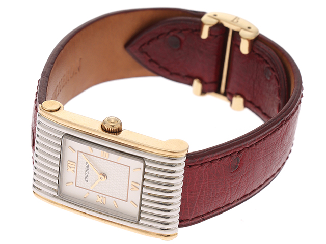 BOUCHERON ブシュロン リフレ SS/GP/革 クォーツ レディース