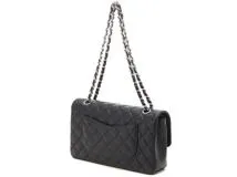 CHANEL シャネル マトラッセＷフラップ25Ｗチェーンショルダ－ ブラック/SV キャビア A01112 2143400215945 【432】