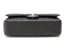 CHANEL シャネル マトラッセＷフラップ25Ｗチェーンショルダ－ ブラック/SV キャビア A01112 2143400215945 【432】