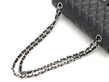 CHANEL シャネル マトラッセＷフラップ25Ｗチェーンショルダ－ ブラック/SV キャビア A01112 2143400215945 【432】