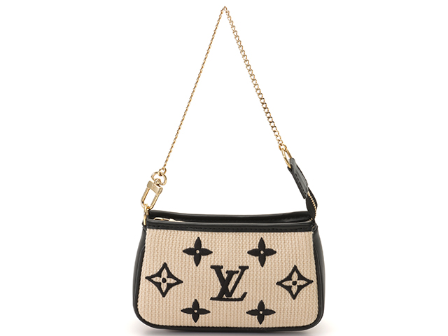 LOUIS VUITTON ルイヴィトン ハンドバッグ ミニ・ポシェット・アクセソワール コットン レザー ノワール M82472【472】HG  の購入なら「質」の大黒屋（公式）