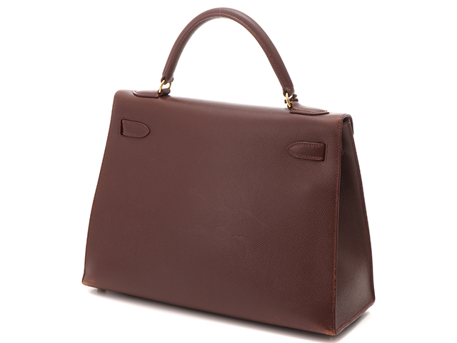 HERMES エルメス ハンドバッグ ケリー32 ブラウン クシュベル 〇Y刻印